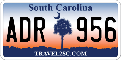SC license plate ADR956