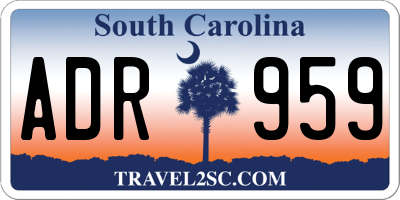 SC license plate ADR959