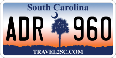 SC license plate ADR960