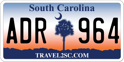 SC license plate ADR964