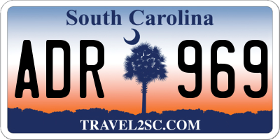 SC license plate ADR969