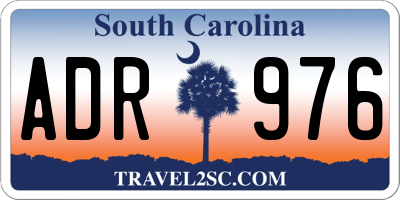 SC license plate ADR976