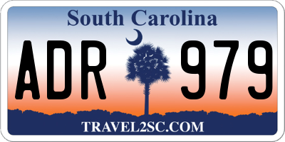 SC license plate ADR979