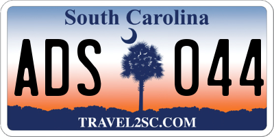 SC license plate ADS044