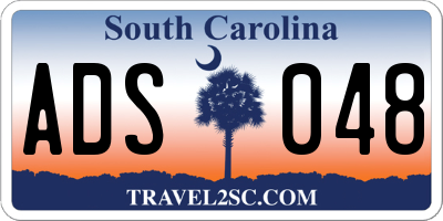 SC license plate ADS048