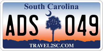 SC license plate ADS049