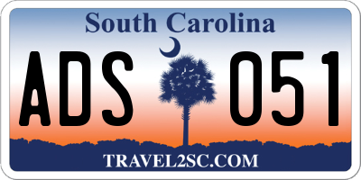 SC license plate ADS051