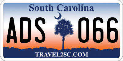 SC license plate ADS066