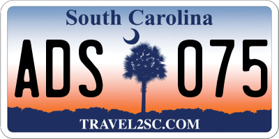 SC license plate ADS075