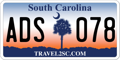 SC license plate ADS078