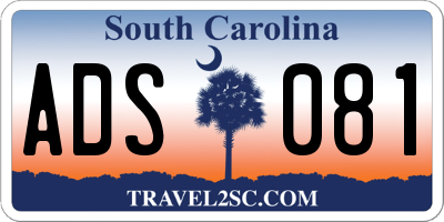 SC license plate ADS081