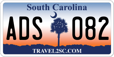 SC license plate ADS082