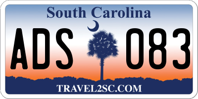 SC license plate ADS083