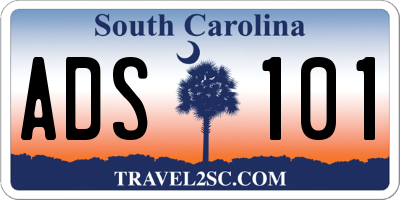 SC license plate ADS101