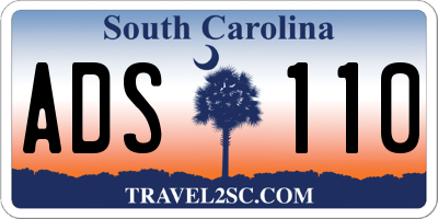 SC license plate ADS110