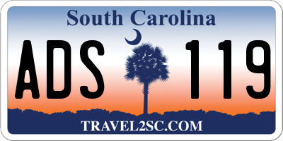 SC license plate ADS119