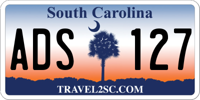 SC license plate ADS127