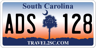 SC license plate ADS128