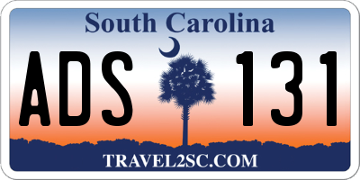 SC license plate ADS131