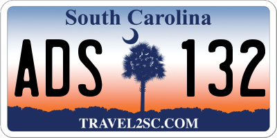 SC license plate ADS132