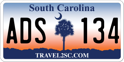 SC license plate ADS134