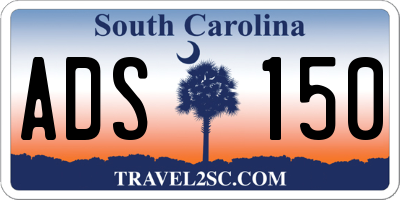 SC license plate ADS150