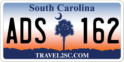 SC license plate ADS162