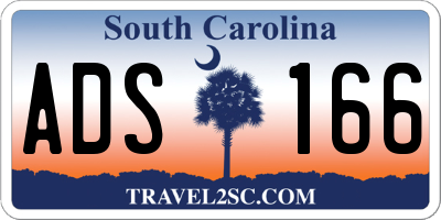 SC license plate ADS166