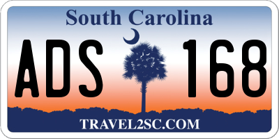 SC license plate ADS168