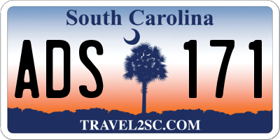 SC license plate ADS171
