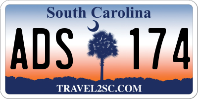 SC license plate ADS174