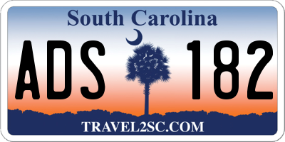 SC license plate ADS182