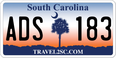 SC license plate ADS183
