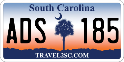 SC license plate ADS185