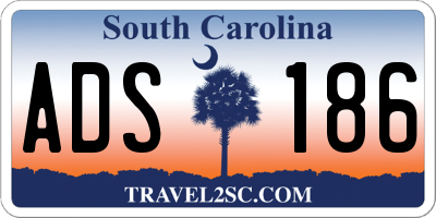 SC license plate ADS186