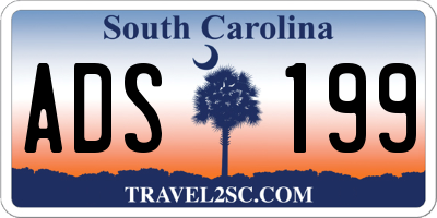 SC license plate ADS199