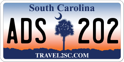 SC license plate ADS202