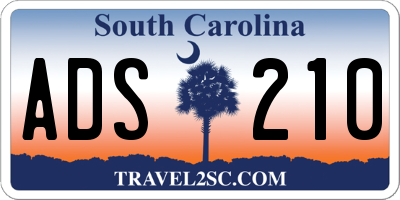 SC license plate ADS210