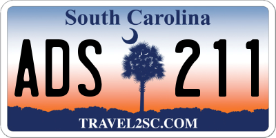SC license plate ADS211