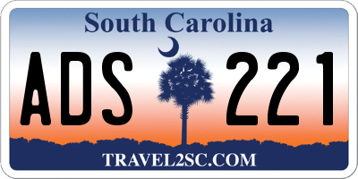 SC license plate ADS221