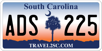 SC license plate ADS225
