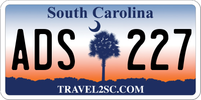 SC license plate ADS227