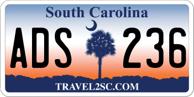SC license plate ADS236