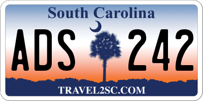 SC license plate ADS242