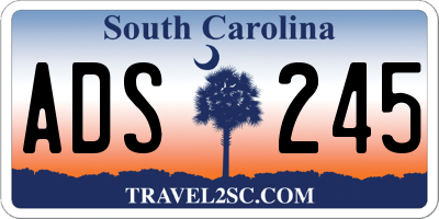 SC license plate ADS245
