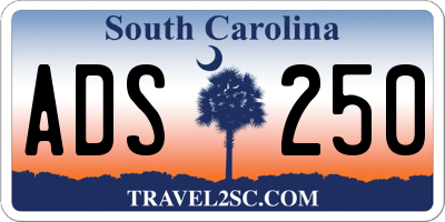 SC license plate ADS250