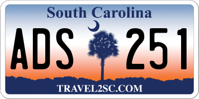 SC license plate ADS251