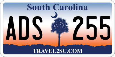 SC license plate ADS255
