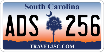 SC license plate ADS256
