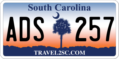 SC license plate ADS257